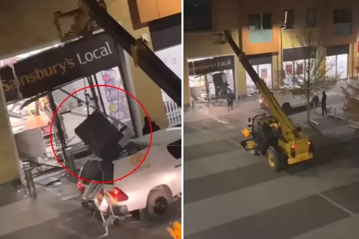 Akıllara durgunluk veren soygun! İş makinesi ile ATM çaldılar