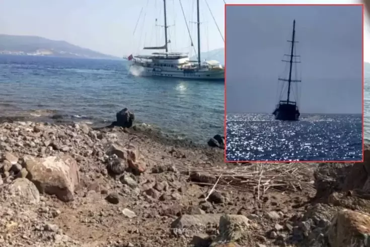 41 metrelik dev tekne karaya oturdu