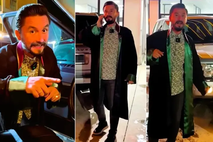 Avukat cübbesiyle kamera karşısına geçen galericinin başı dertte