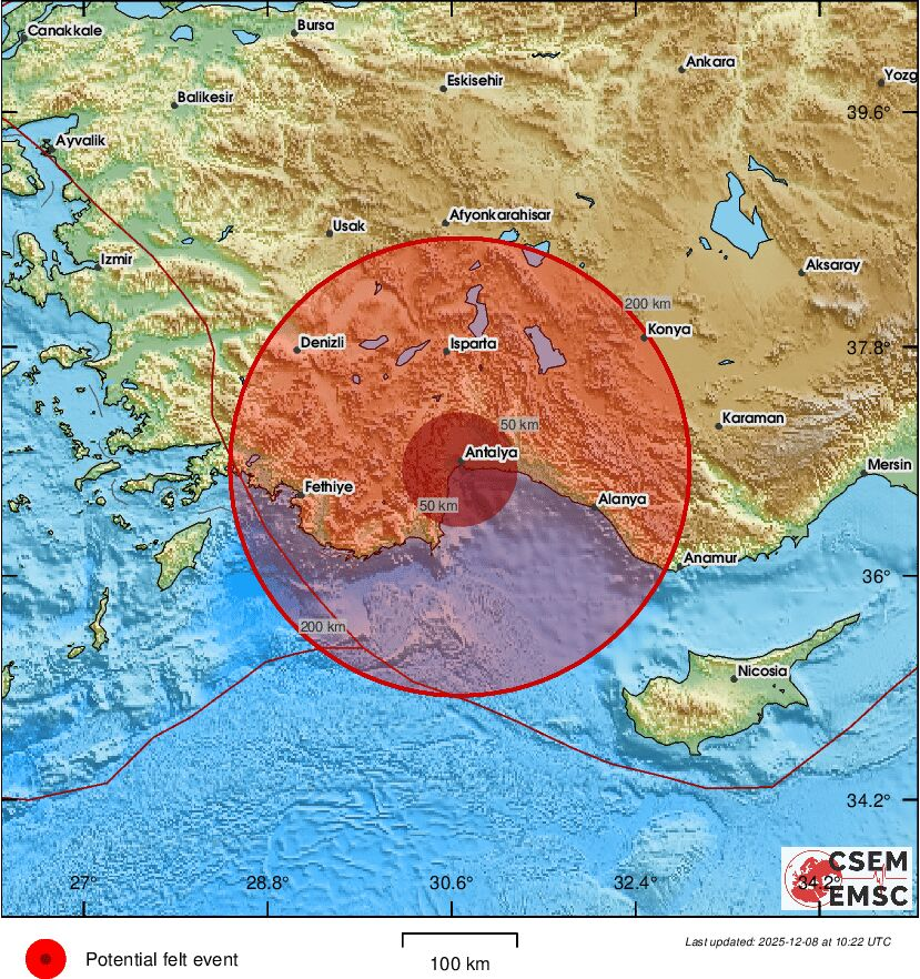 Antalya beşik gibi! Dün gecenin ardından korkutan bir deprem daha