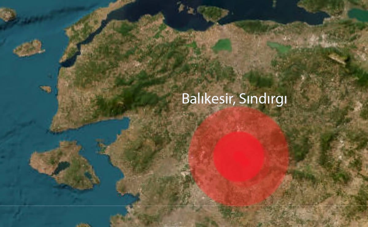 Balıkesir Sındırgı yine korkuttu